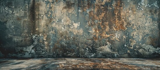 Aufkleber - A vintage wall texture providing a backdrop with room for text or design elements in the copy space image