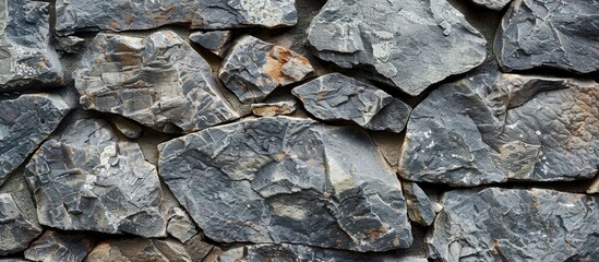 Aufkleber - Old textured gray background like natural stone ideal for a retro pattern on a wall with copy space image