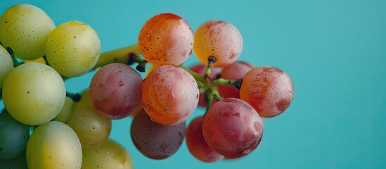 Poster - Unripe grape bunch with odd man out in a copy space image
