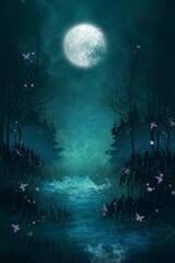 Wall Mural - moon and clouds