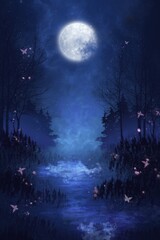 Wall Mural - moon and clouds