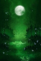 Wall Mural - moon and clouds