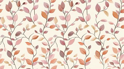 Sticker - seamless floral pattern