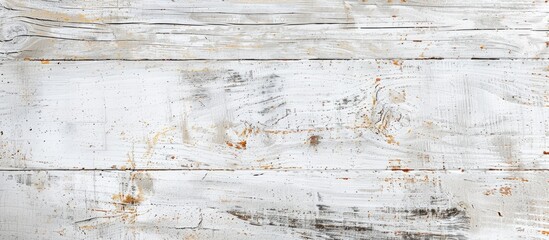 Leinwandbilder - Weathered white wooden surface with a distressed appearance featuring subtle color stains adding a rustic charm suitable for creative copy space image