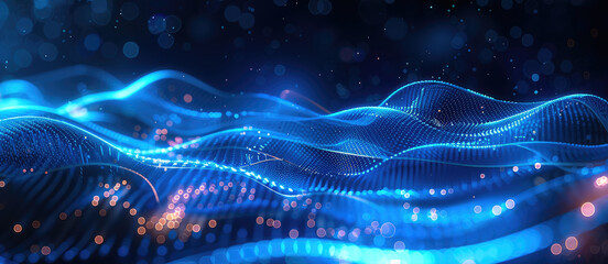 Wall Mural - blue gradient background, data visualization of financial, with light lines and blue as the main col