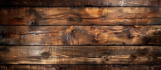 Aufkleber - Vintage textured brown wooden background with ample copy space image