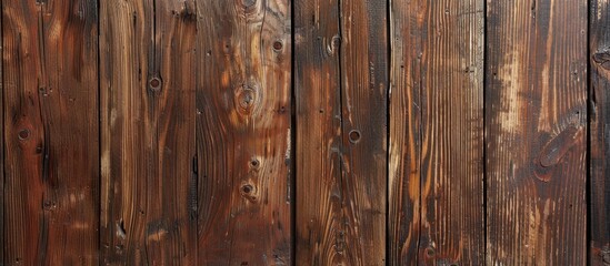 Aufkleber - Unique wood grains in brown wooden planks create an abstract background with captivating textures perfect for a copy space image