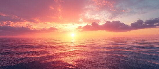 Poster - sunrise over the ocean. with copy space image. Place for adding text or design