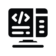 development icon. vector glyph icon for your website, mobile, presentation, and logo design.