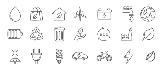 Doodle Ecology Icons.