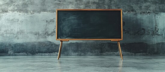 Leinwandbilder - Blackboard and erase board on the cement floor. with copy space image. Place for adding text or design