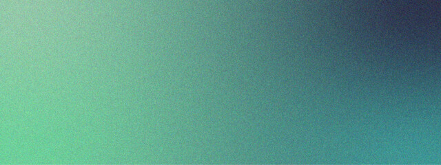 Aufkleber - Grainy gradient aqua green background light to dark ocean green smooth noise texture. Natural Gradient Mesh. Turquoise Blurred shine grain with blank space and unfocused gradient.	