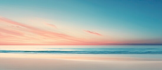 Poster - Gradient sky by the seaside. with copy space image. Place for adding text or design