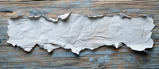 Aufkleber - torn paper texture on wooden background copyspace