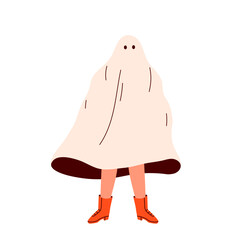 person in a ghost costume