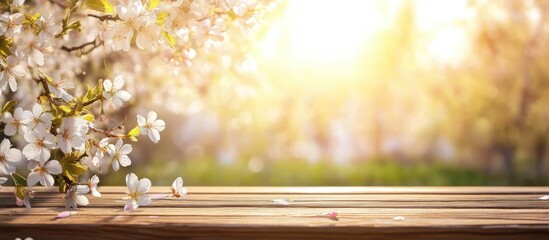Aufkleber - Flowers of spring trees. with copy space image. Place for adding text or design