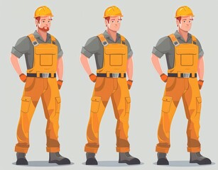 Wall Mural - Worker Uniform labor day