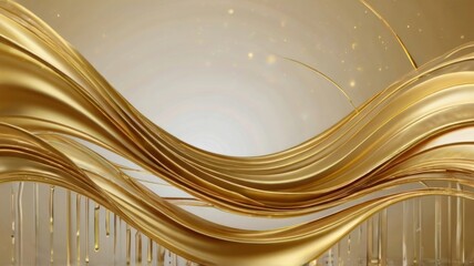 Wall Mural - Gold wave abstract background