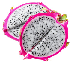 Poster - Dragon fruit isolated on white or transparent background