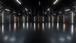 © Cavad - A 360-degree full panorama of a black minimalistic studio environment, featuring bright lights and reflections. The 3D render includes HDRI (High Dynamic Range Imaging) for virtual reality or HDR.