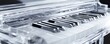 © Aris Suwanmalee - Close-up of a frosted piano keyboard.