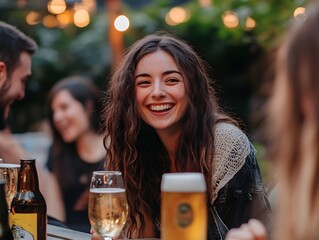 person drinking beer