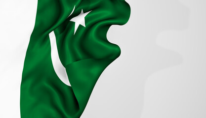 Wall Mural - Pakistan flag Waving 3d illustration image