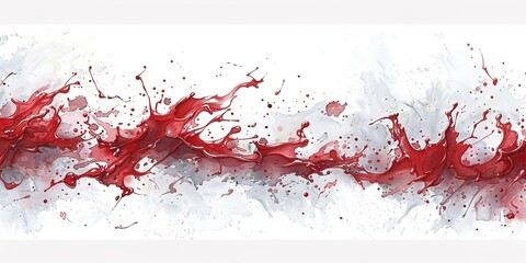 Wall Mural - red paint splash