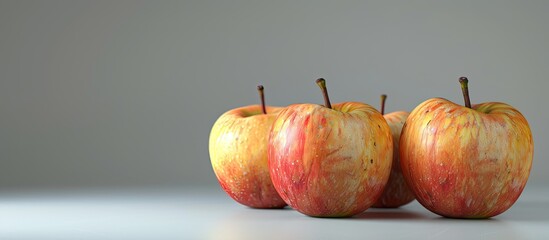 Canvas Print - Crisp apples available at the grocery store with copy space image