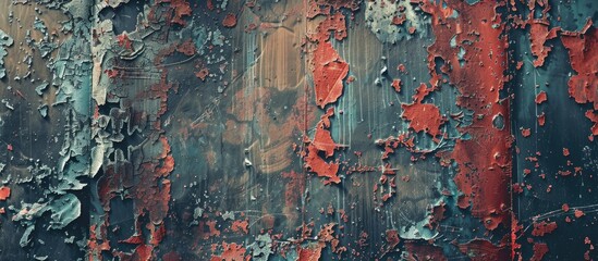 Canvas Print - A detailed distressed surface perfect for urban art and industrial projects is ideal for digital and print media with a grunge photocopy texture as a vibrant copy space image