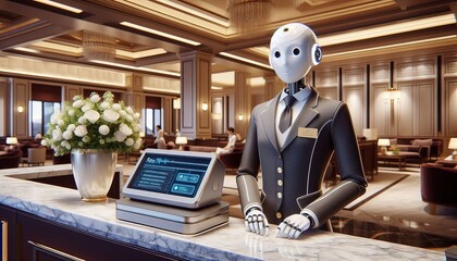 Robot Hotel Concierge.