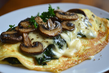 Wall Mural - omlette with mushrooms