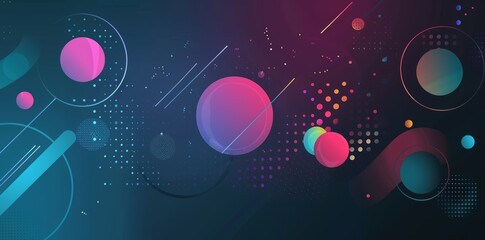 Wall Mural - abstract dark background with geometrical, liquid, wavy shapes. futuristic, empty banner wallpaper p