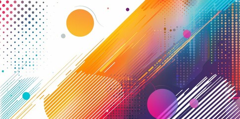 Wall Mural - abstract colorful background with geometrical shapes. futuristic, empty banner wallpaper pattern. cr