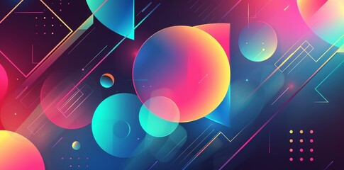 Wall Mural - abstract colorful background with geometrical, liquid, wavy shapes in blue, pink and purple. futuris