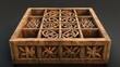 © Cornflakesei - Intricate Wooden Box with Celtic Knotwork Design