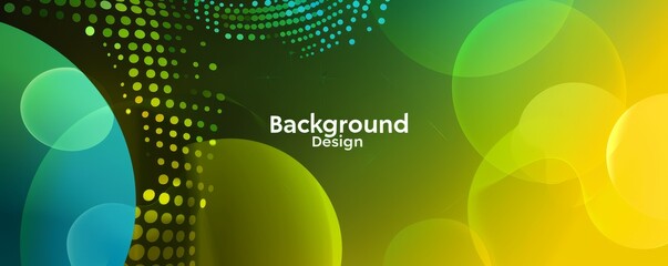 Wall Mural - abstract green and yellow luxury wallpaper pattern with text 