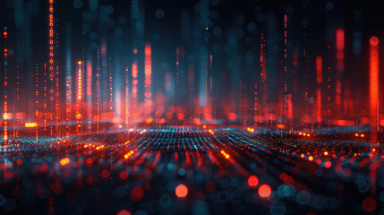 Wall Mural - Innovative Digital Background with Abstract Graphs Highlighting Stocks and Global Technology Trends