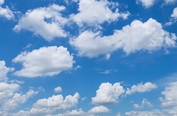 Wall Mural - the sky is blue and filled with clouds
