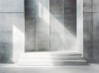 Canvas Print - Concrete Steps With Light Shadow