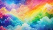 © Man888 - Vibrant watercolor rainbow background with soft, blended colors and subtle texture, evoking a sense of whimsy and optimism, perfect for designs and digital art.