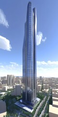 Wall Mural - Modern Glass Skyscraper Architecture Design