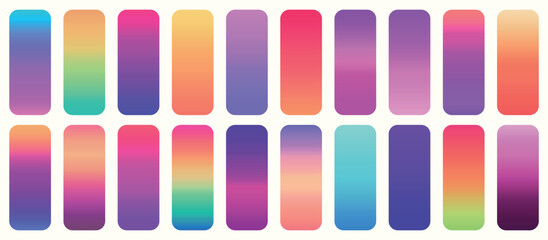 Set of colorful gradients.  Colorful gradients collection