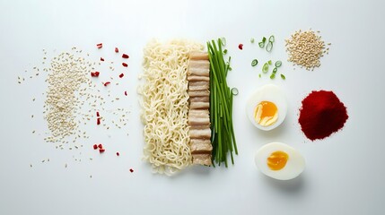 The image shows a plate of rice mixed with fresh vegetables on a white background The tags associated with the image are: food, meal, white, plate, fresh, healthy, rice, vegetable, gourmet, cuisine, d