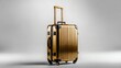 © Rein Weissritter - professional gold suitcase isolated on white backgroun background