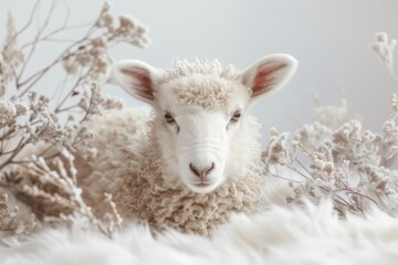 sheep in the snow