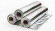 ©  Abyss Photo - new aluminum foil, isolated on white background, full depth of field.