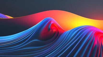 Abstract Colorful Wavy Background Design