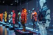 © Thanyaporn - A futuristic design lab where human fashion designers and AI collaborate on creating digital clothing for virtual avatars. The AI generates patterns while the designer oversees and finalizes the