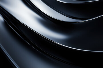 Wall Mural - Black 3D fluid background